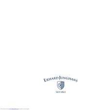 Erhard Junghans J830.5 Manual