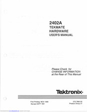 Tektronix 2402A User Manual