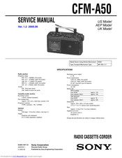 Sony CFM-A50 Service Manual