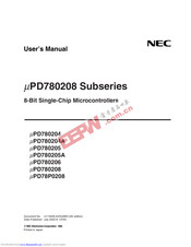 NEC mPD780208 Subseries User Manual