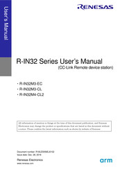 Renesas R-IN32 Series User Manual