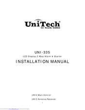 Unitech UNI-335 Installation Manual