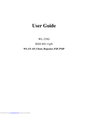 ASUSTeK COMPUTER WL-335G User Manual