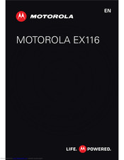 Motorola EX116 Manual