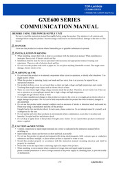 TDK-Lambda GXE600 Series Communications Manual
