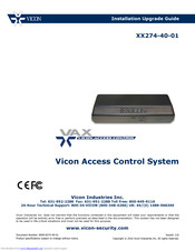 Vicon VAX-IO-STR Installation And Upgrade Manual