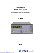 THORLABS Blueline TED200 Operation Manual