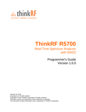ThinkRF R5750 Programmer's Manual