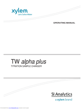 SI Analytics TW alpha plus Operating Manual