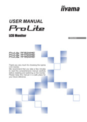 Iiyama ProLite TF1534MC User Manual