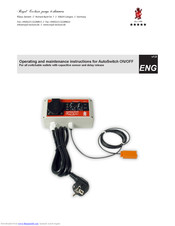 Royal Exclusiv AutoSwitch ON/OFF Operating And Maintenance Instructions Manual