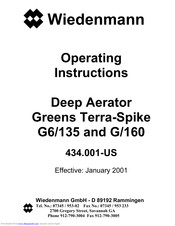 Wiedenmann G/160 Operating Instructions Manual