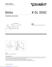 DURAVIT Delos DL 050C Installation Instructions Manual