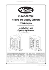 Hatco FLAV-R-FRESH FDWD Series Installation And Operating Manual