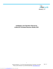 AnaLynk A750 Installation And Operation Manual