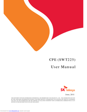 SK Telesys SWT225 User Manual