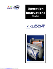 MUTOH Ultima SC-850D Operation Instructions Manual