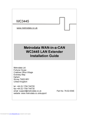 Metrodata WAN-in-a-CAN WC3445 Installation Manual