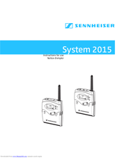 Sennheiser L 2015 Instructions For Use Manual