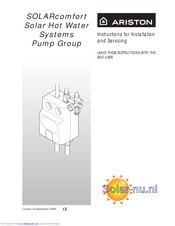 Ariston SOLARcomfort Instructions For Installation And Servicing