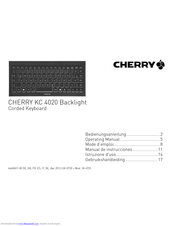 CHERRY KC 4020 Backlight Operating Manual