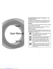 Haier M170 User Manual