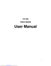 ZTE I600 User Manual