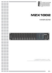 Pro Audio MZX1002 User Manual