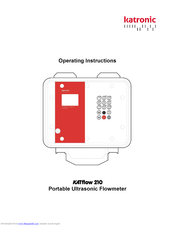 Katronic Technologies KATflow 210 Operating Instructions Manual