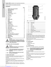 Grundfos PUST04 Installation And Operating Instructions Manual