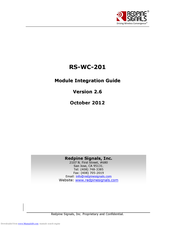 Redpine Signals RS-WC-201 Integration Manual