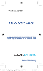 alcatel Smart 861 Quick Start Manual