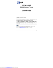 ZTE WP623R User Manual