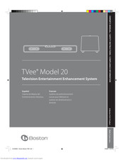 Boston TVee 20 Owner's Manual/Safety Instructions/Compliance Information