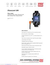 ACS contsys Flowcont UN Operating Instructions Manual