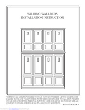 Wilding Wallbeds Brittany Installation Instructions Manual