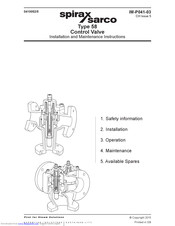 Spirax Sarco 58 Installation And Maintenance Instructions Manual