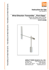 Thies CLIMA First Class Instructions For Use Manual