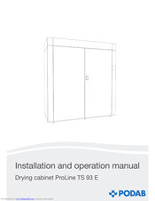 Podab ProLine TS 93 E Installation And Operation Manual