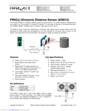 Parallax PING))) 28015 User Manual