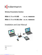 Kindermann Klick & Show K-10S Installation And User Manual