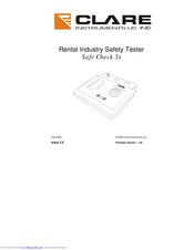 Clare Instruments Inc. Safe Check 5s Manual