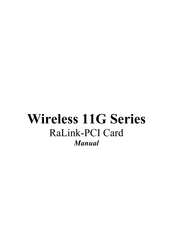 Ralink 11G Series Manual