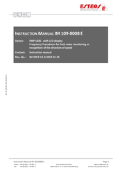 ESTERS ELEKTRONIK FMP 1836 Instruction Manual