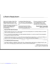 Mazda Protege 2001 Owner's Manual