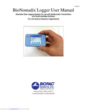 BIOPAC Systems, Inc. BioNomadix Logger User Manual