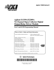 Agilent Technologies E1339A User's And Scpi Programming Manual
