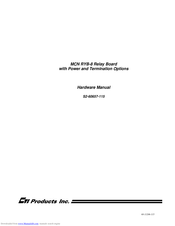 CTI Products MCN RYB-8 Hardware Manual