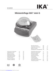 IKA mini G Operating Instructions Manual