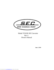 SEC America 7058 Owner's Manual